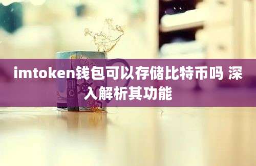 imtoken钱包可以存储比特币吗 深入解析其功能