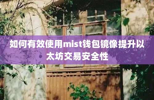 如何有效使用mist钱包镜像提升以太坊交易安全性