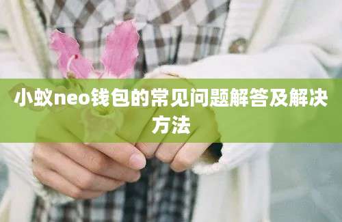 小蚁neo钱包的常见问题解答及解决方法