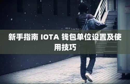 新手指南 IOTA 钱包单位设置及使用技巧